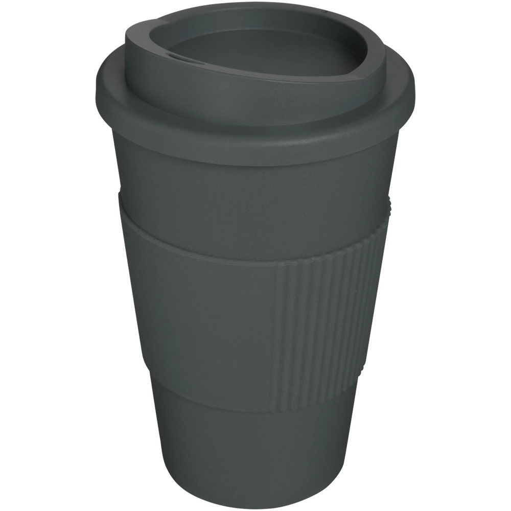 Americano® 350 ml geïsoleerde beker met grip - kopen of bedrukken - Grijs