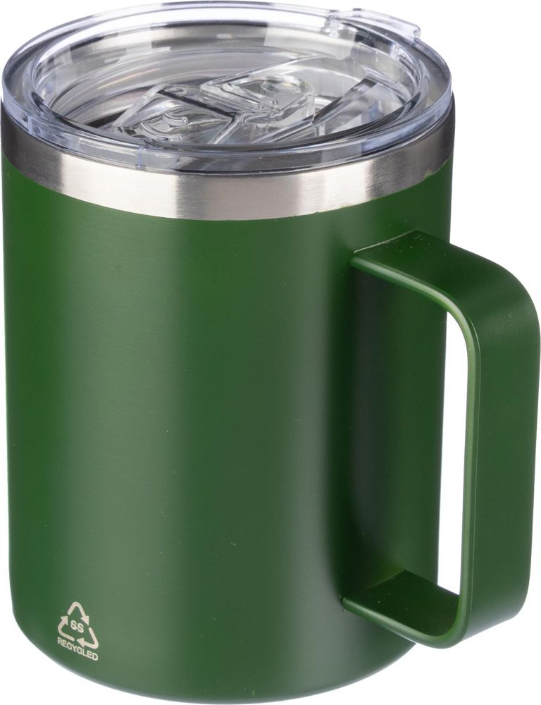 Gerecycled roestvrijstalen dubbelwandige to go mok (300 ml) Renate