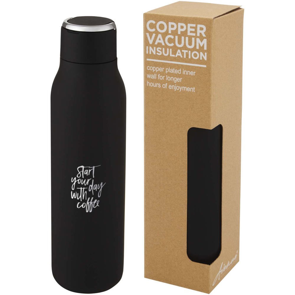 Marka 600 ml koperen vacuüm geïsoleerde fles met metalen lus