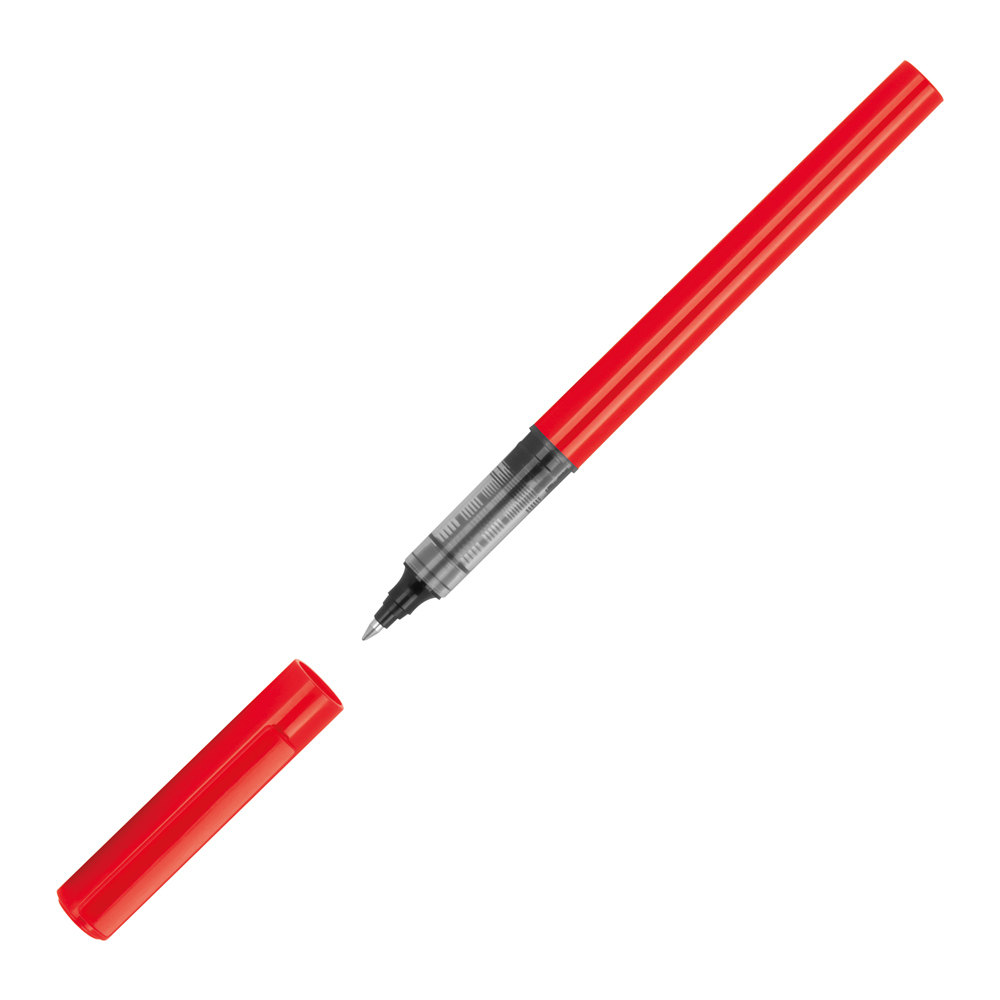 Rollerbalpen van kunststof met inkt. - met logo of onbedrukt bestellen - Rood
