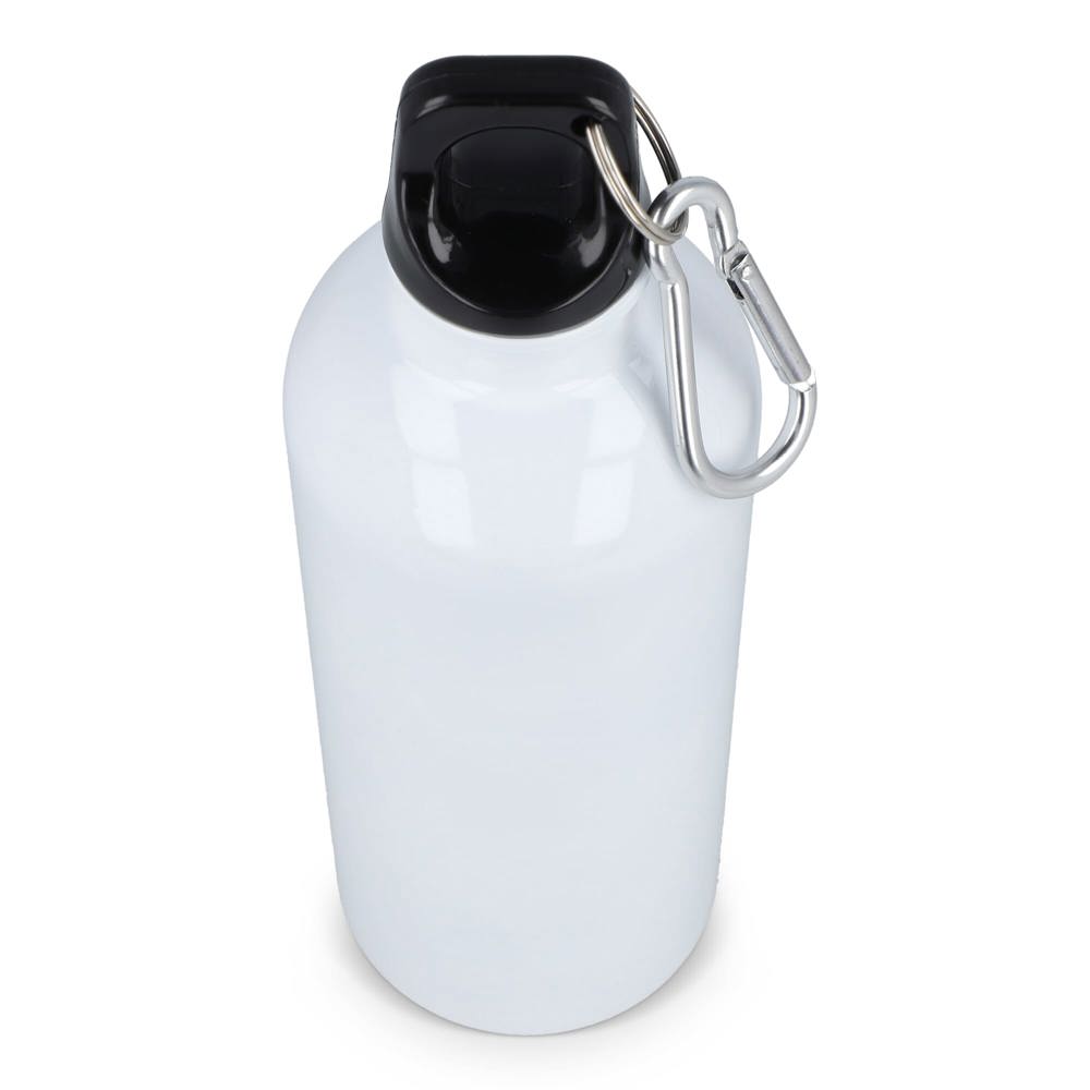 Gerecycled RVS Enkelwandige fles met Karabijnhaak 500ml