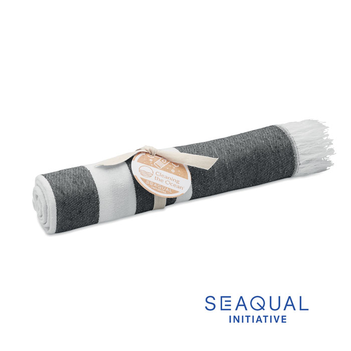WAVE - SEAQUAL® hamamdoek 100x170 - met logo of onbedrukt bestellen - grijs