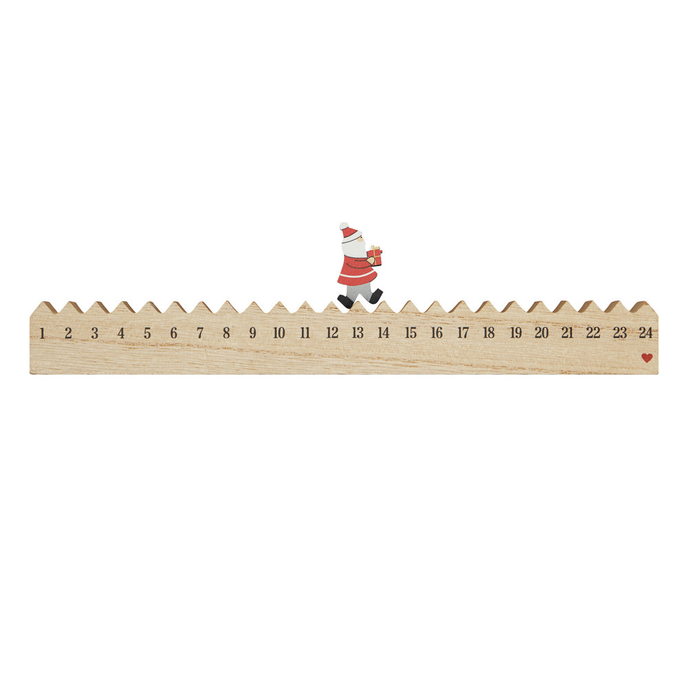 WALKING SANTA - Houten kalender - voor bedrijven en relatiegeschenken