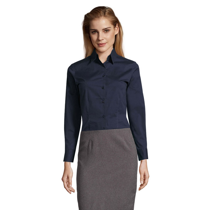 EDEN - EDEN STRETCH DAMES SHIRT - voor bedrijven en relatiegeschenken - Dark Blue