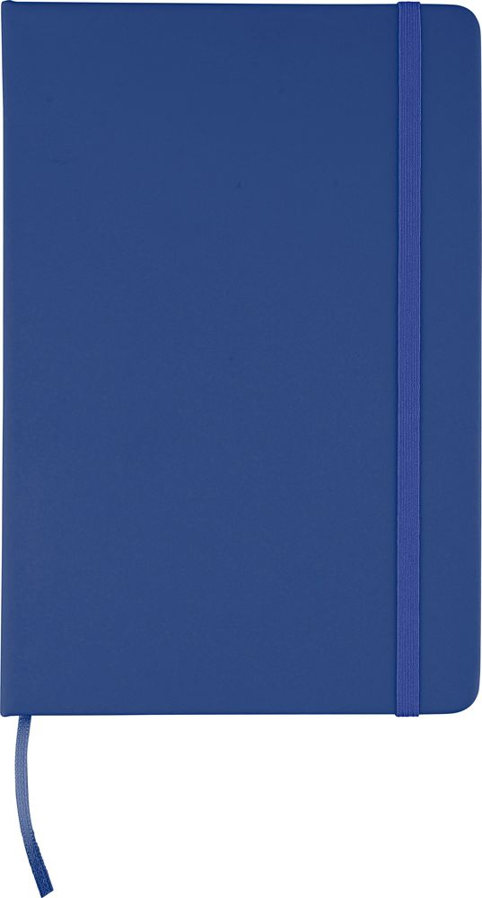 Gerecyclede PU notitieboek Eva - met logo of onbedrukt bestellen - blauw
