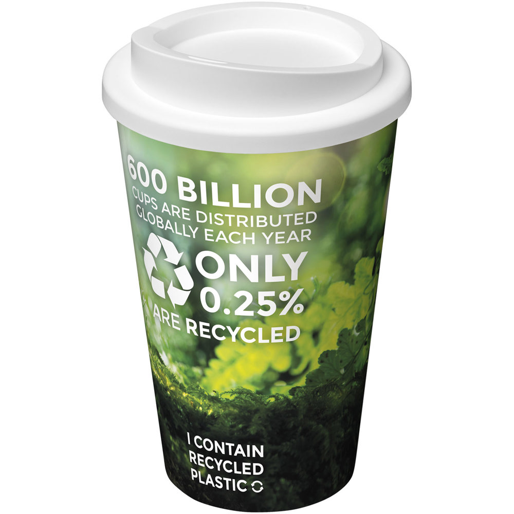 Brite Americano® 350 ml geïsoleerde beker - met logo of onbedrukt bestellen - wit