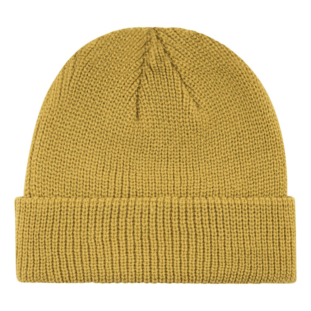 Grof gebreide fisher muts - voor bedrijven en relatiegeschenken - Mosterdgeel (PMS 110c) / Mosterdgeel