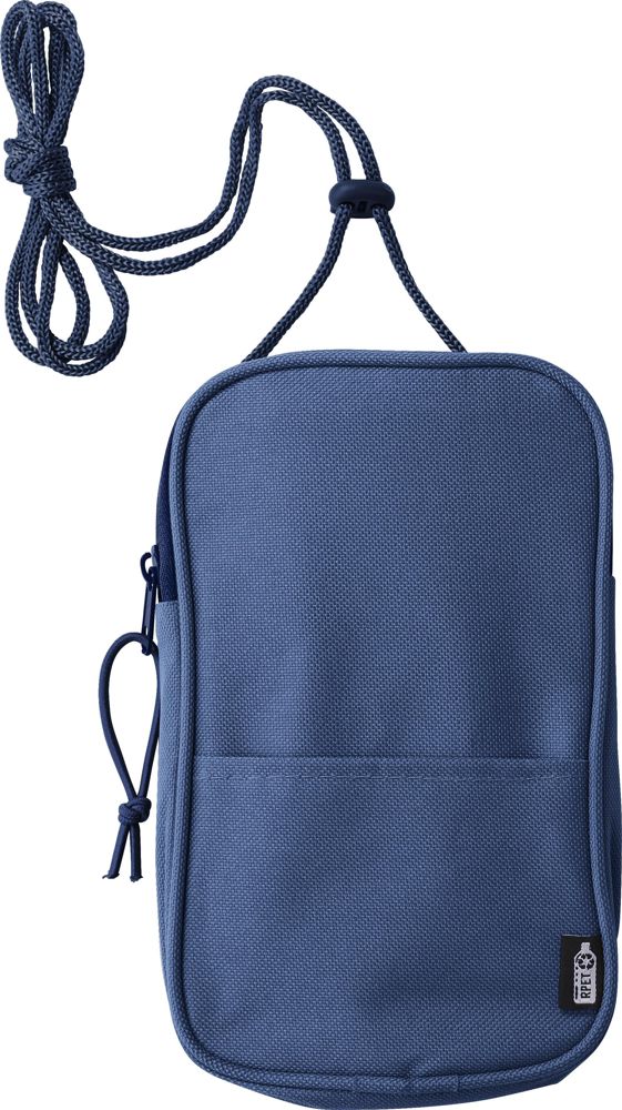 Polyester rPET (600D) kruisschoudertas Gracelyn - kopen of bedrukken - blauw