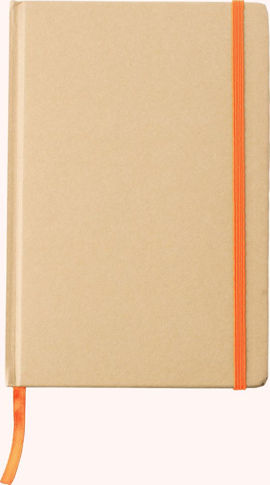Gerecycled papieren notitieboek (A5) Gianni - kopen of bedrukken - oranje
