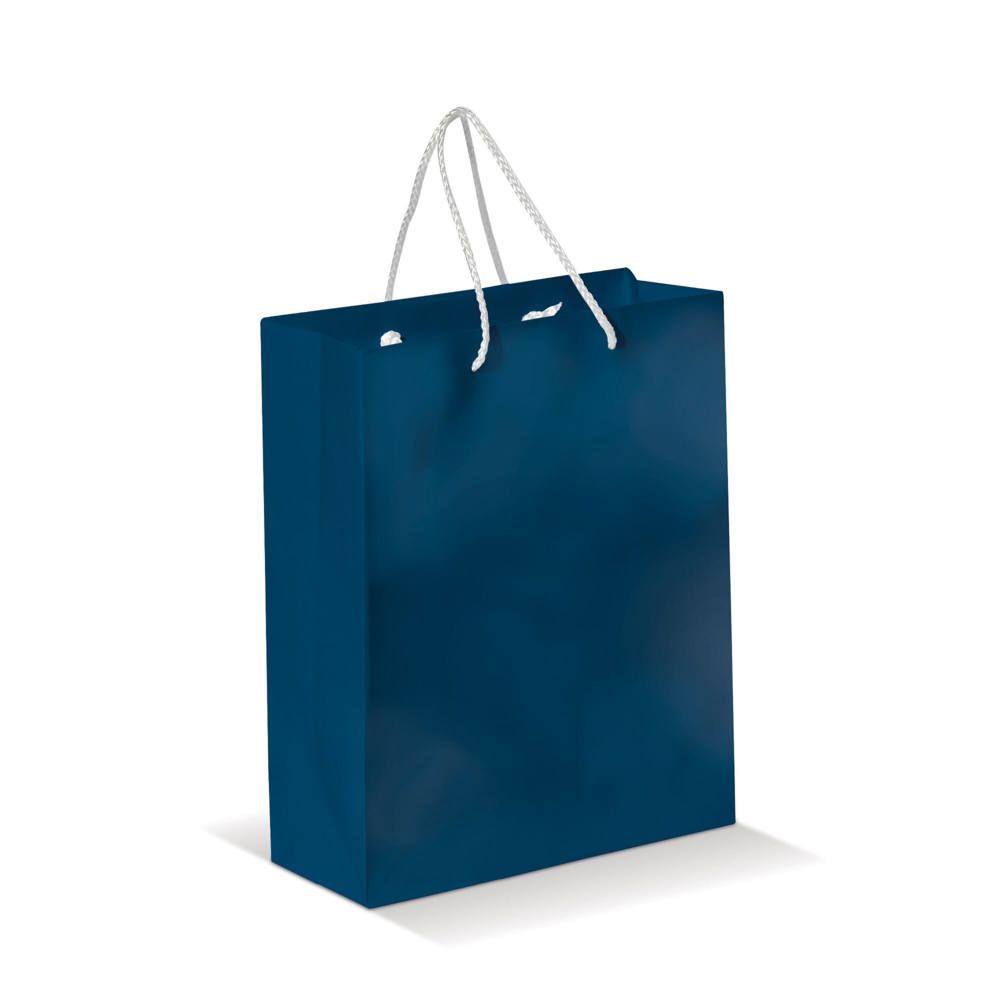 Draagtas papier middel 200g/m2 - voor bedrijven en relatiegeschenken - Donkerblauw