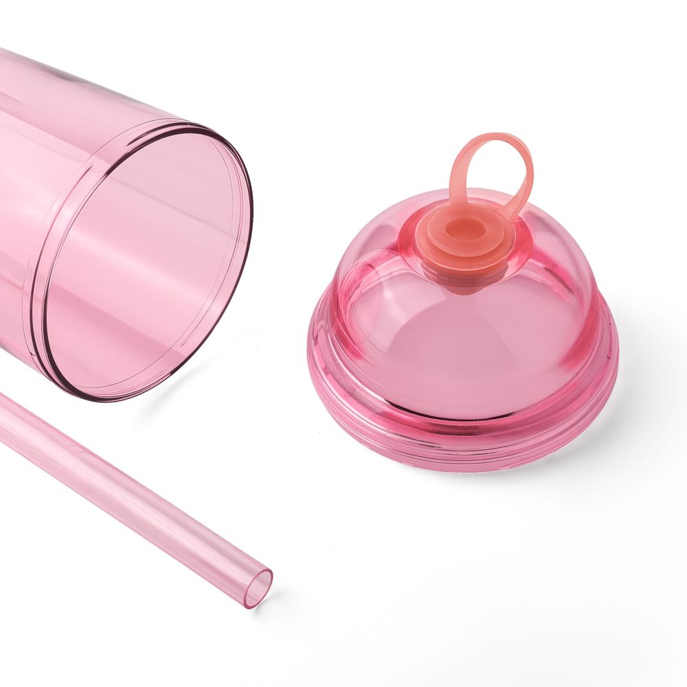 rPet Drinkbeker met rietje Glow 500 ml