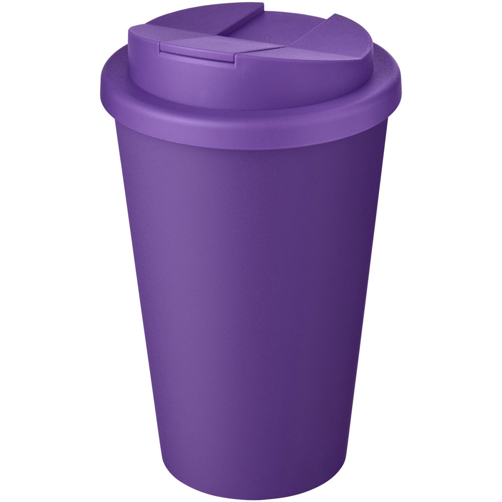Americano® Eco 350 ml gerecyclede beker met spill-proof deksel - voor bedrijven en relatiegeschenken - paars