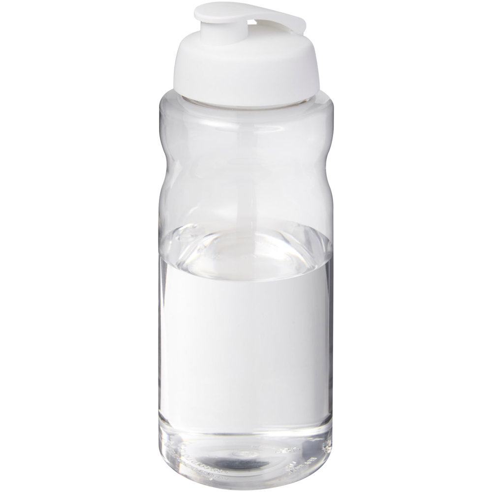 H2O Active® Big Base 1 l drinkfles met klapdeksel - met logo of onbedrukt bestellen - wit
