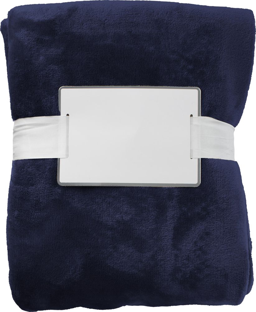 Flanellen fleece (280 gr/m²) deken Sean - bedrukt of onbedrukt verkrijgbaar - blauw