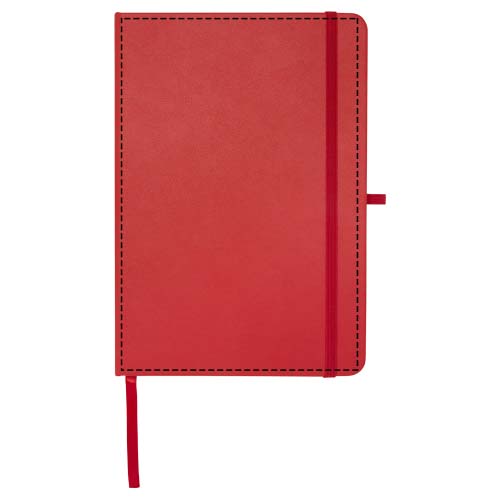 Teak A5 gerecycled notitieboek met harde kaft en gelinieerde pagina's