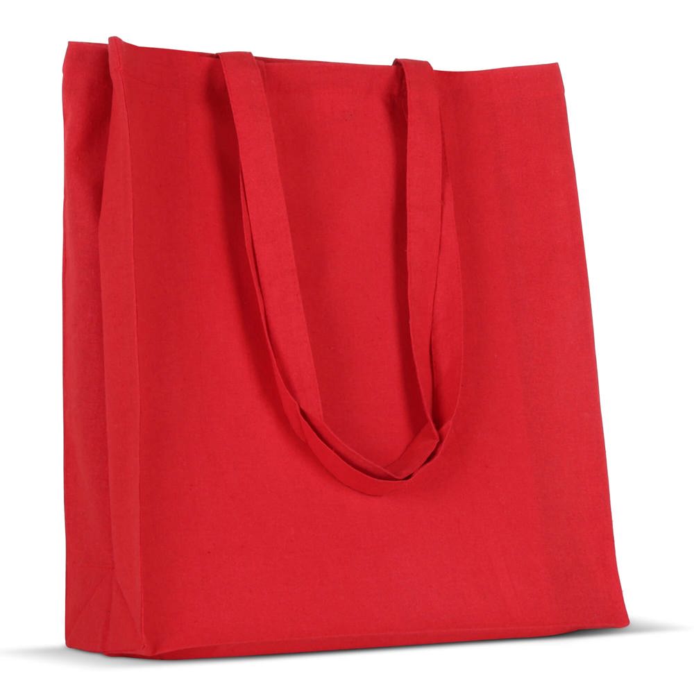 Draagtas gerecycled katoen met bodem 140g/m² 38x10x42cm