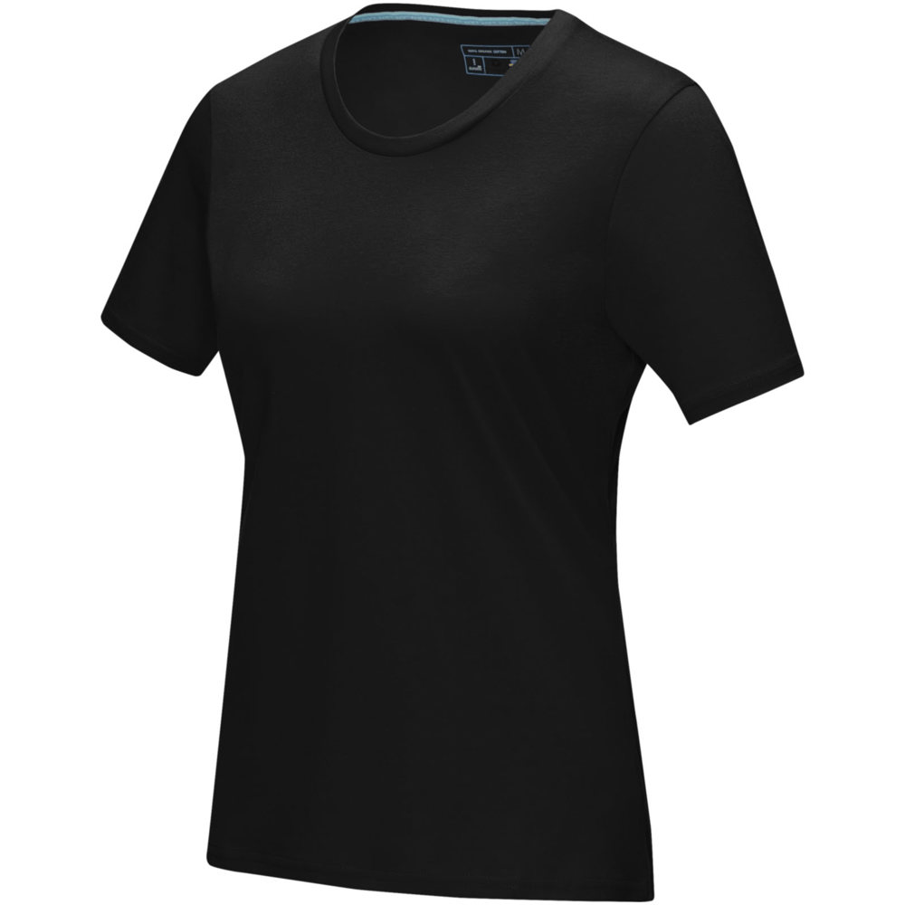 Azurite dames T-shirt met korte mouwen biologisch textiel - voor bedrijven en relatiegeschenken - zwart