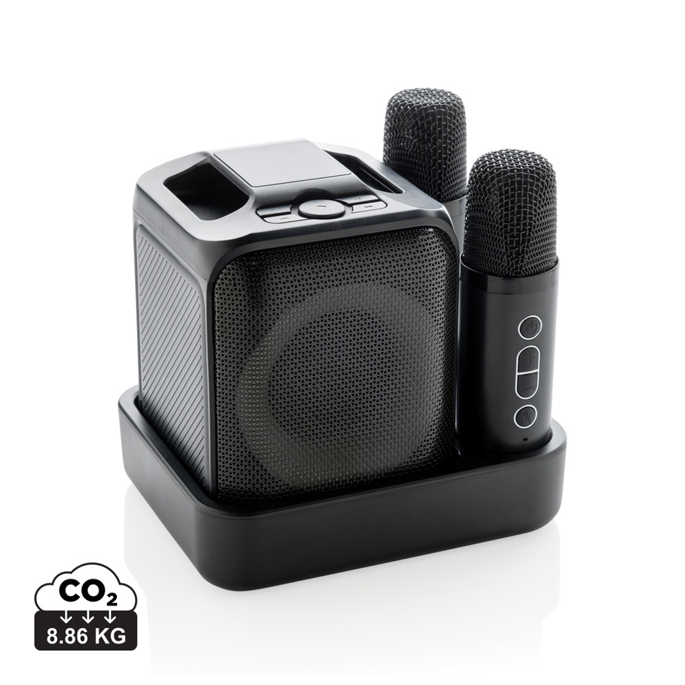 Singvibe RCS gerecycled plastic karaokeset met 2 microfoons
