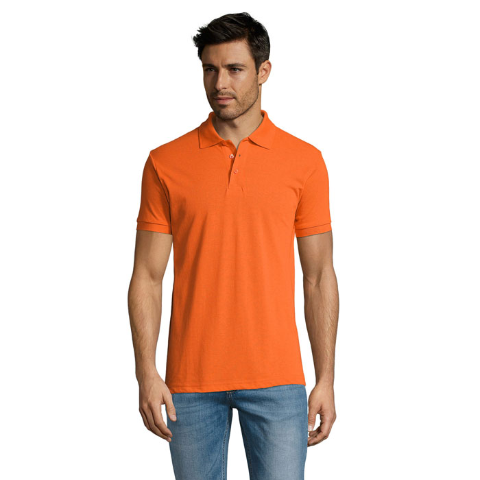 PRIME MEN - PRIME heren polo 200g - bedrukt of onbedrukt verkrijgbaar - oranje