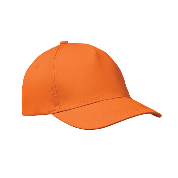 BUZZ - 5 PANELEN BASEBALLPET 160G/M² - bedrukt of onbedrukt verkrijgbaar - Oranje