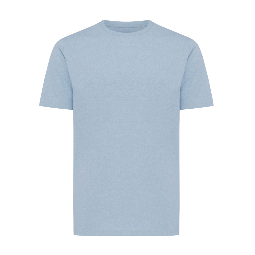 IQONIQ Sierra lichtgewicht gerecycled katoen t-shirt - voor bedrijven en relatiegeschenken - light heather blue (± PMS light heather blue)
