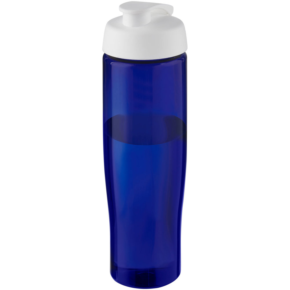 H2O Active® Eco Tempo drinkfles van 700 ml met klapdeksel - met logo of onbedrukt bestellen - Wit, Blauw