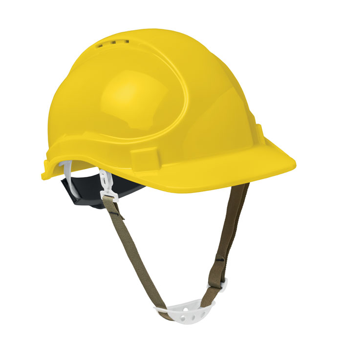 HELM - Veiligheidshelm in ABS - met logo of onbedrukt bestellen - geel
