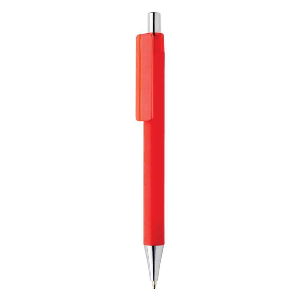 X8 RCS R-ABS pen met smooth touch - met logo of onbedrukt bestellen - rood (± PMS 485)