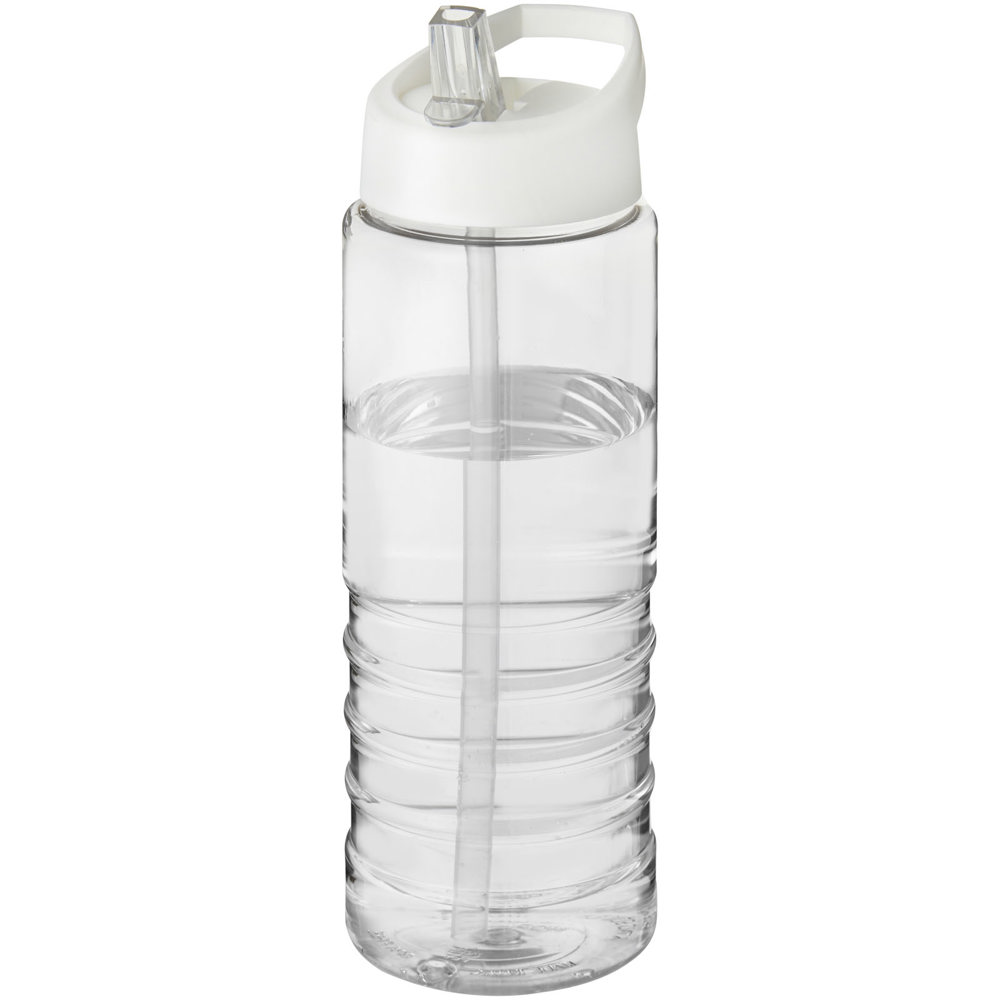 H2O Active® Treble 750 ml sportfles met tuitdeksel - met logo of onbedrukt bestellen - Transparent, Wit
