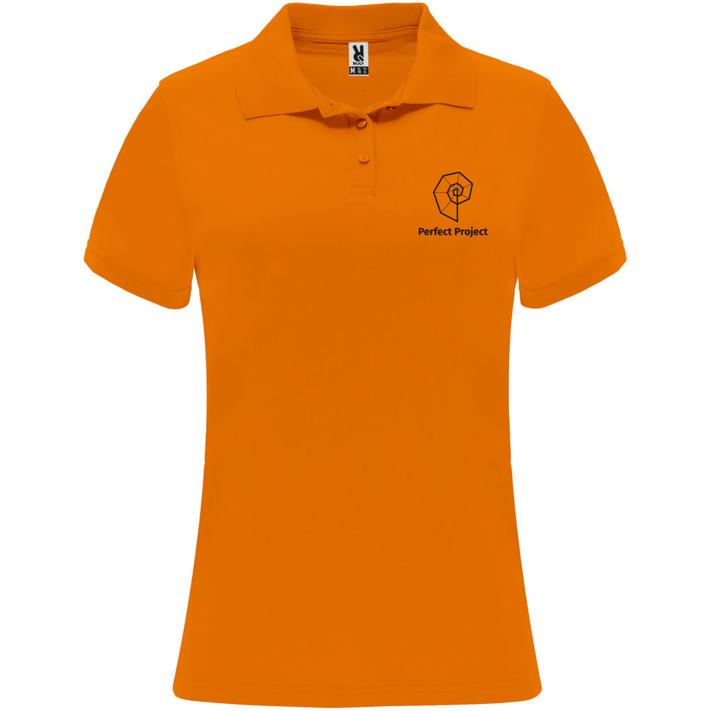 Monzha 150 g/m² sportpolo met korte mouwen voor dames
