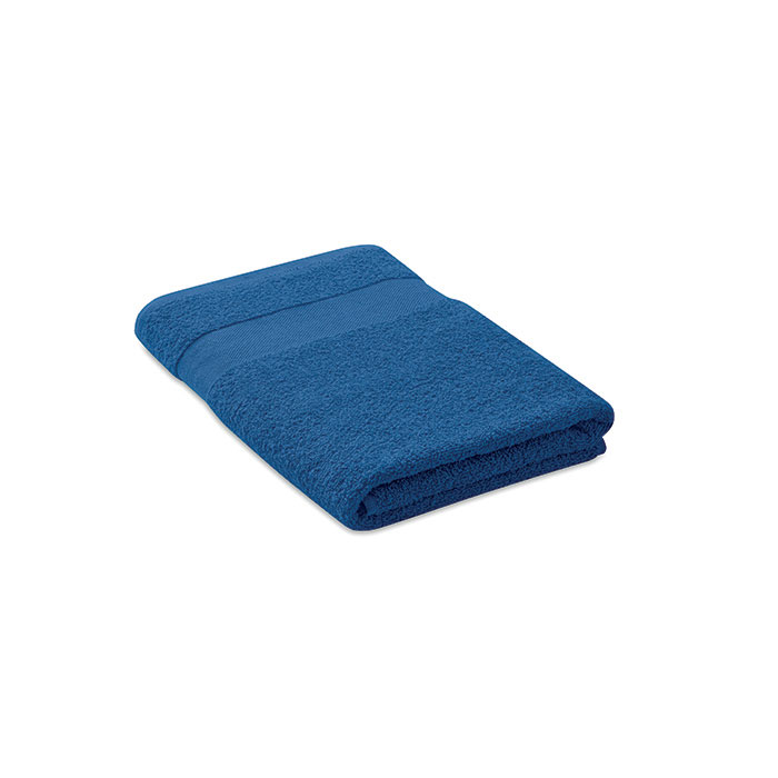 PERRY - Handdoek organisch 140x70 - voor bedrijven en relatiegeschenken - Royal Blauw