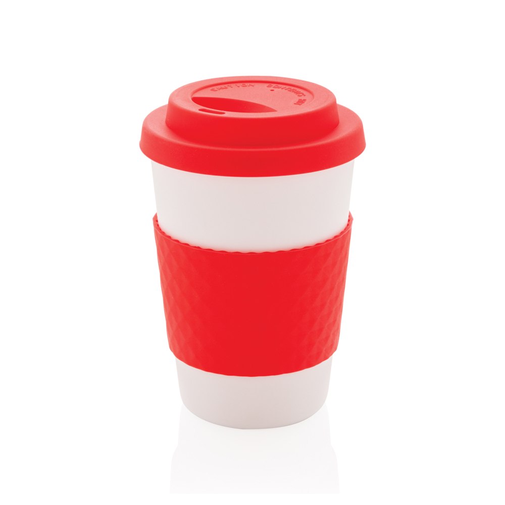 Herbruikbare koffiebeker 270ml - kopen of bedrukken - rood (± PMS 186C)
