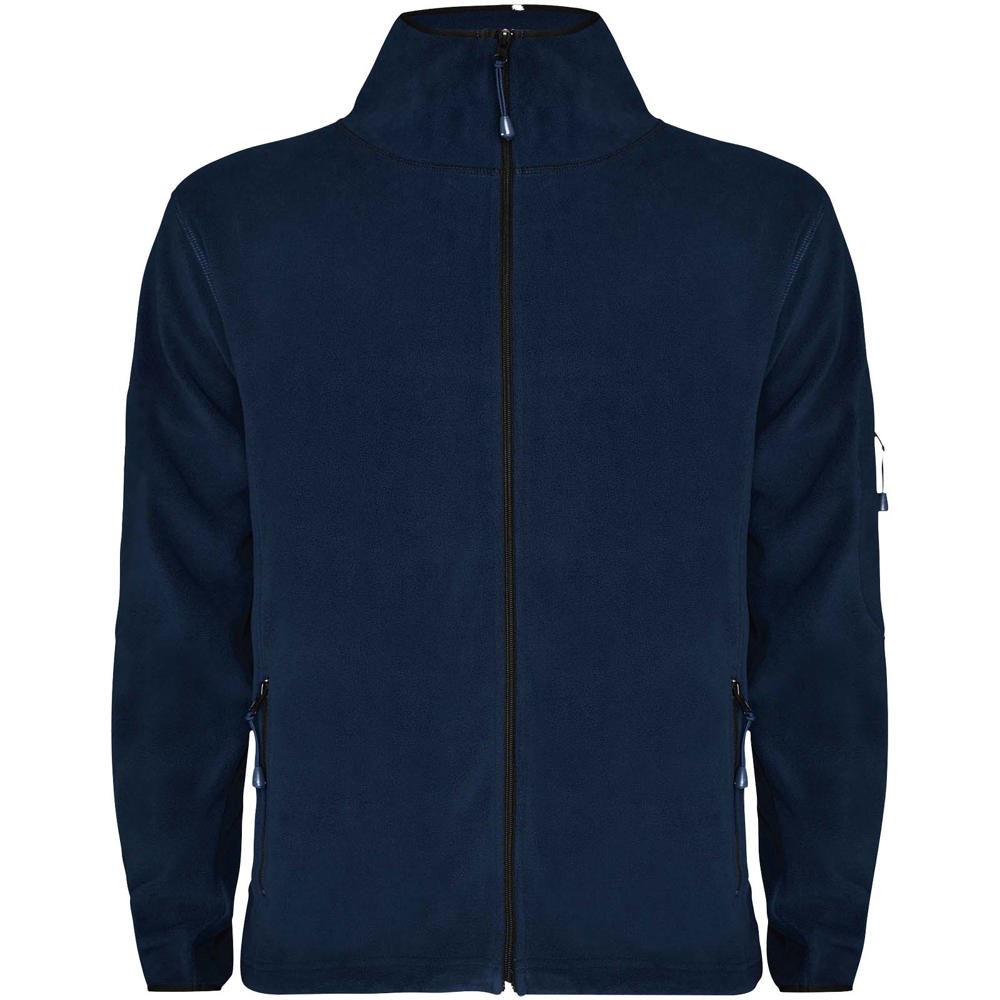 Luciane fleece herenjack met volledige rits - bedrukt of onbedrukt verkrijgbaar - Marineblauw