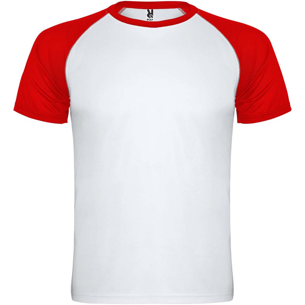 Indianapolis sportshirt met korte mouwen voor kinderen - bedrukt of onbedrukt verkrijgbaar - Wit, Rood