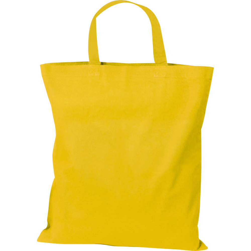 Katoenen tas met korte hengsels - voor bedrijven en relatiegeschenken - geel