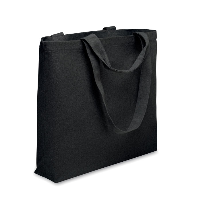 MALDI BEACH - Strandtas canvas 320gr/m² - voor bedrijven en relatiegeschenken - Zwart