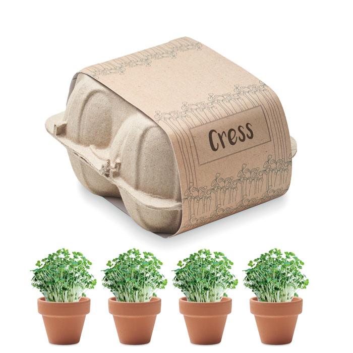 CRESS - Kweekset in eierdoos - voor bedrijven en relatiegeschenken