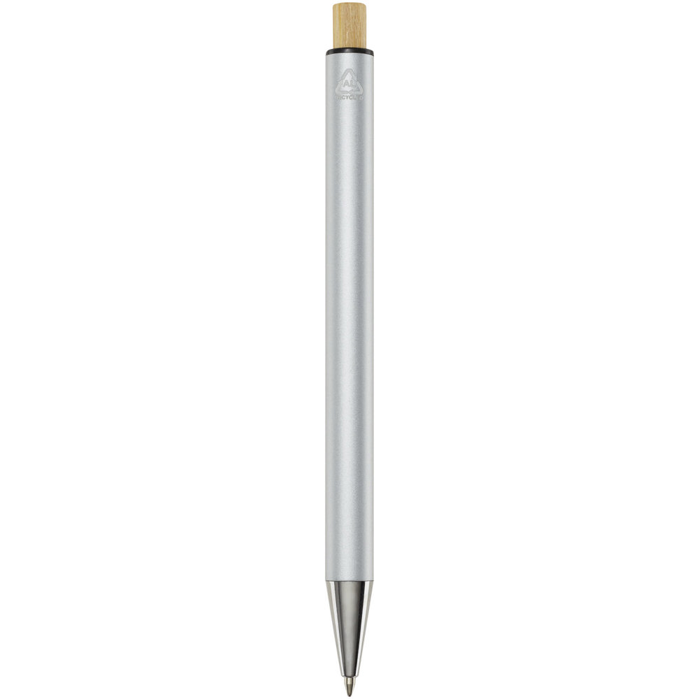 Cyrus balpen van gerecycled aluminium (zwarte inkt)