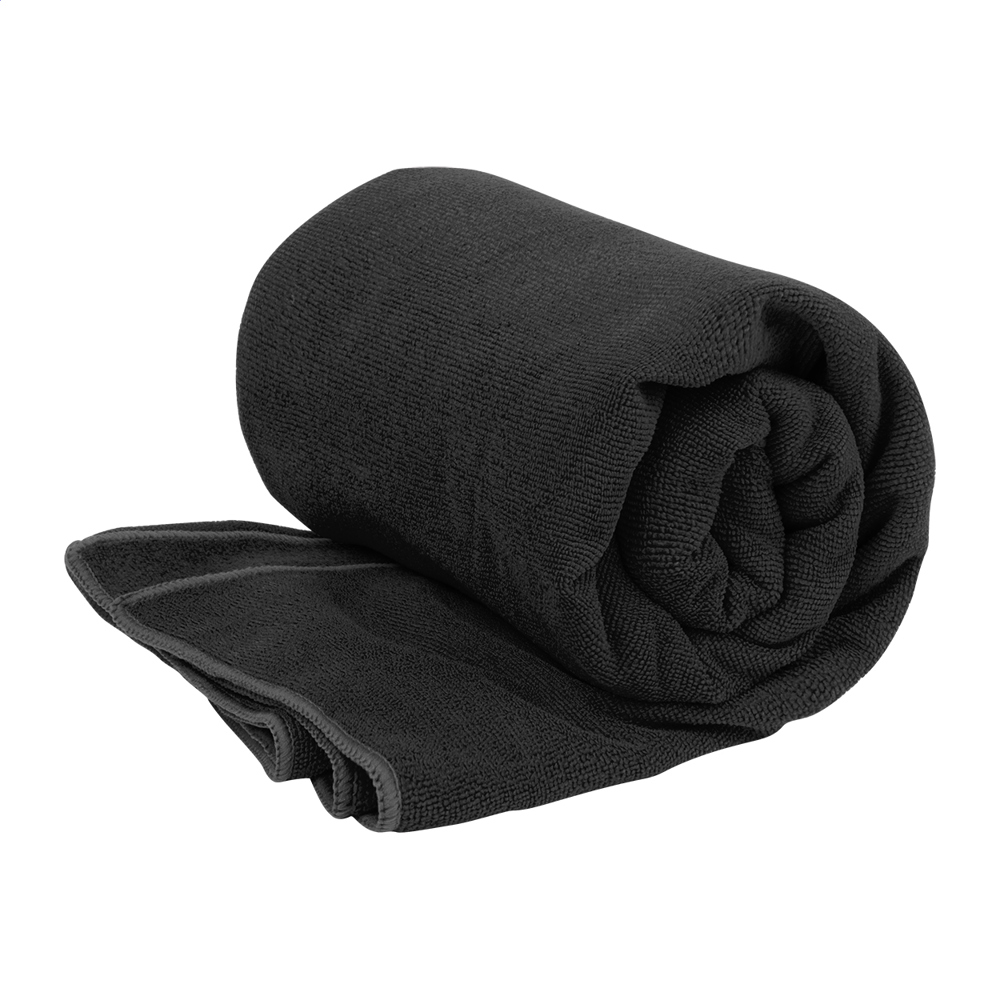 Gains - absorberende handdoek - met logo of onbedrukt bestellen - Zwart