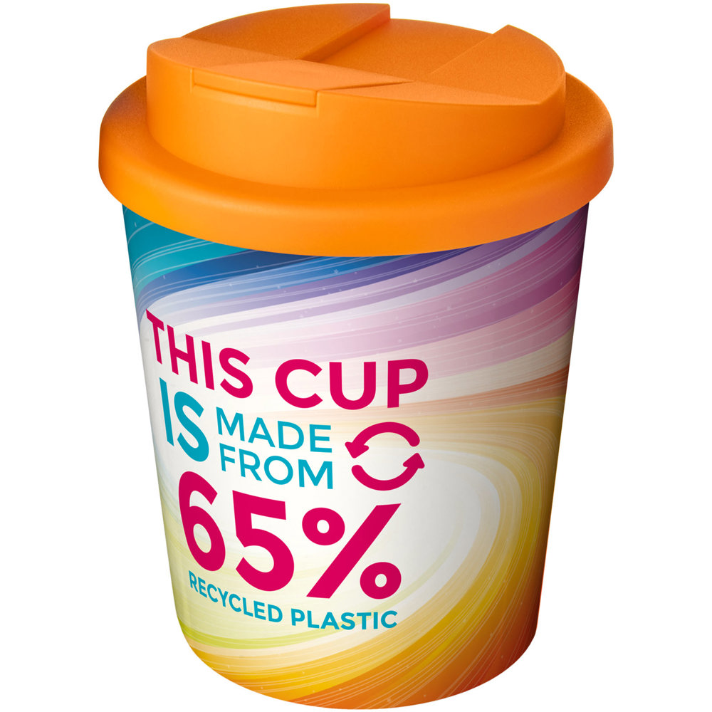 Brite-Americano® Espresso Eco 250 ml morsvrije geïsoleerde beker - voor bedrijven en relatiegeschenken - oranje