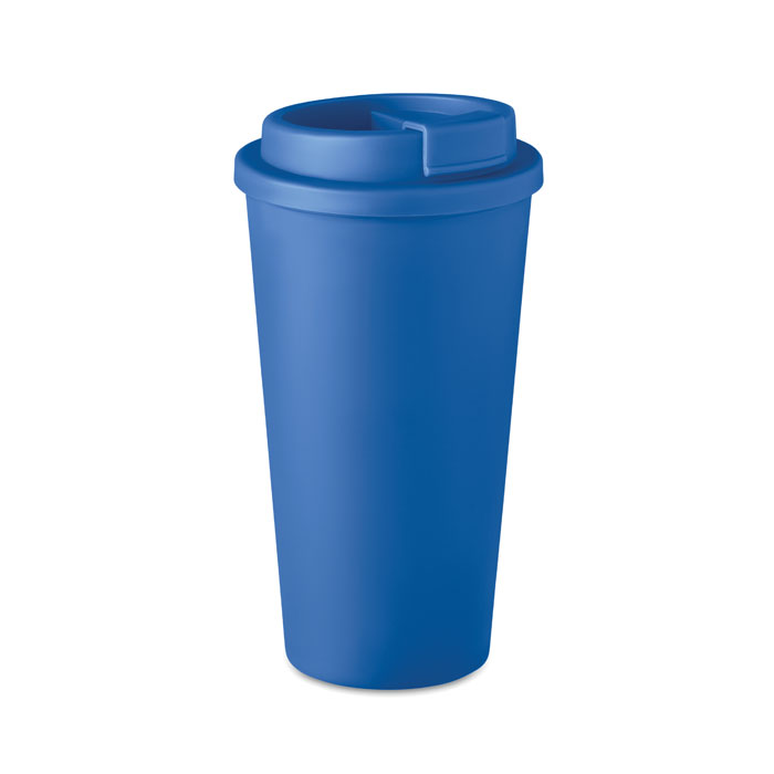 TUESDAY - Dubbelwandige drinkbeker 450 ml - bedrukt of onbedrukt verkrijgbaar - blauw