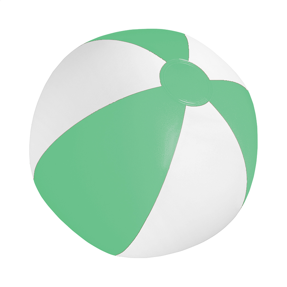 Playo - strandbal (ø28 cm) - bedrukt of onbedrukt verkrijgbaar - groen/wit