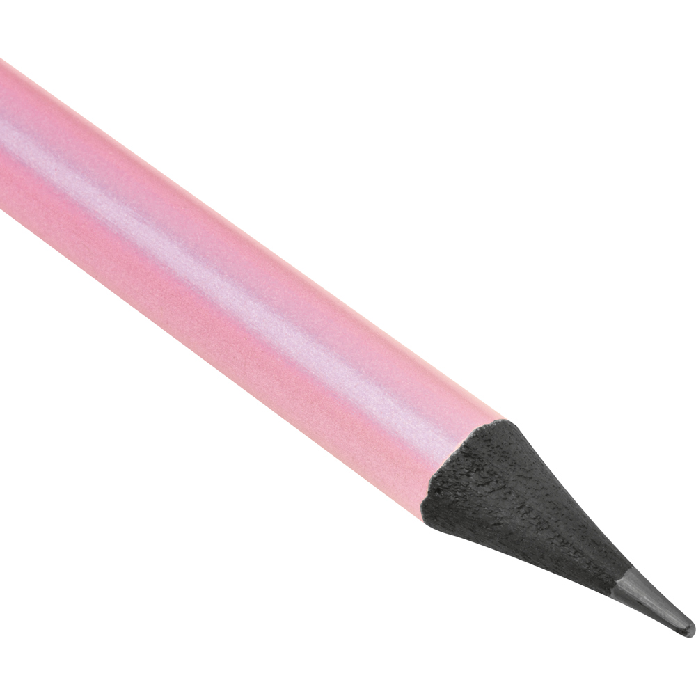 Potlood met gum in metallic kleuren