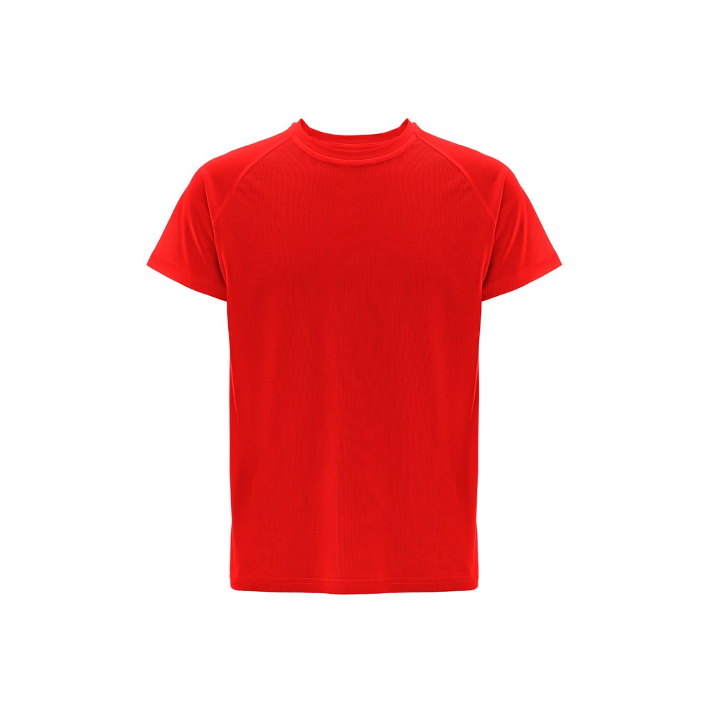 THC MOVE. Technisch T-shirt met korte mouwen in polyester - met logo of onbedrukt bestellen - rood