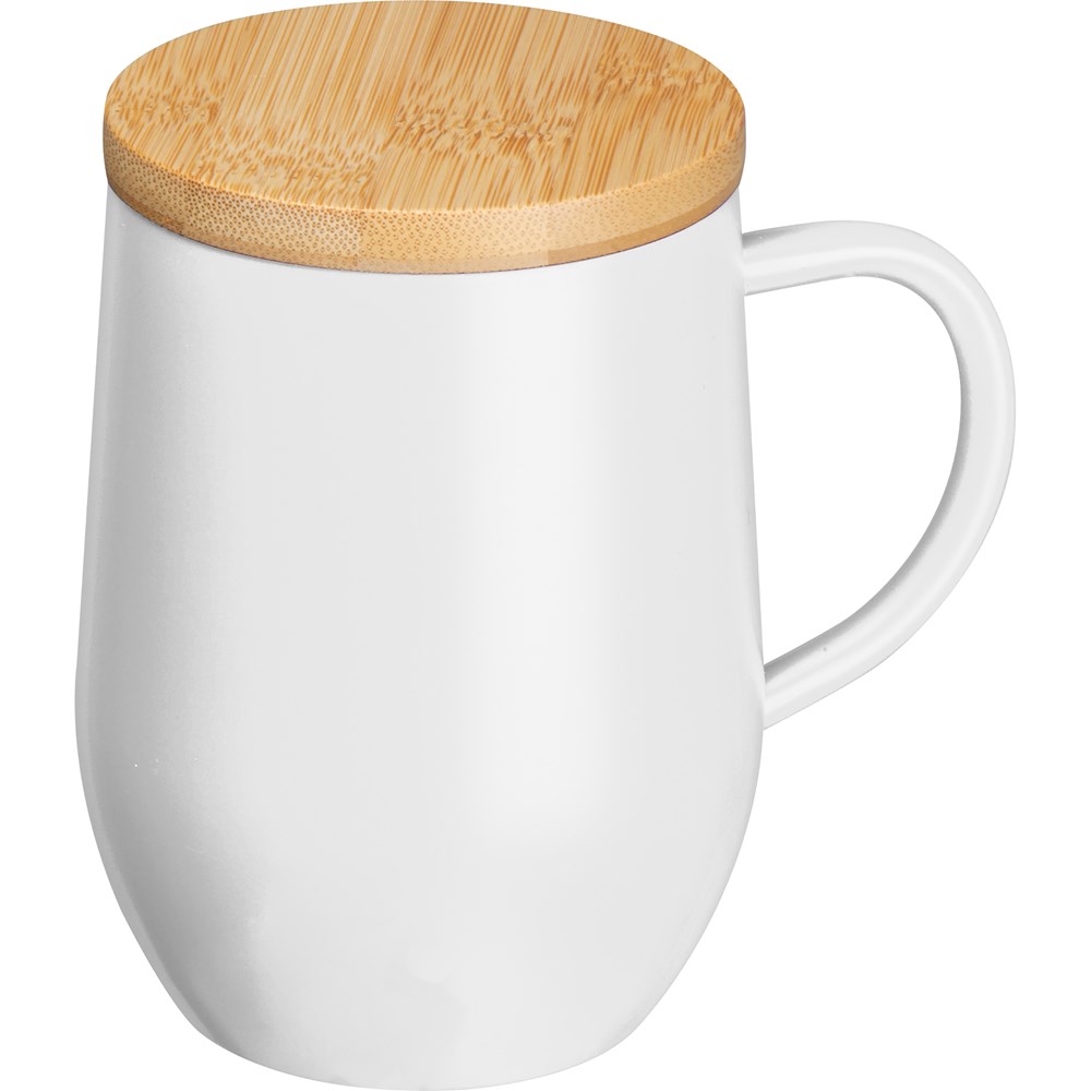 Dubbelwandige beker, 300 ml - met logo of onbedrukt bestellen - wit