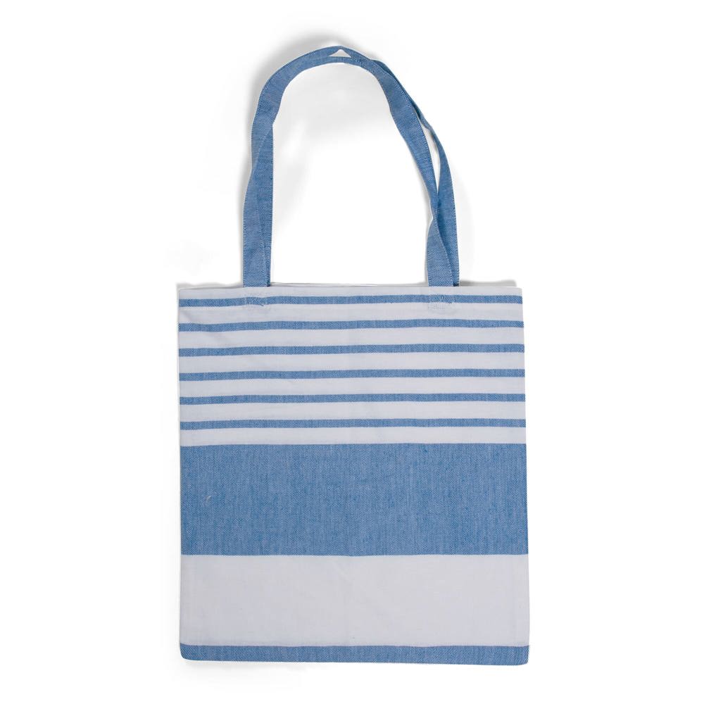 Sagaform Ella Hamam Katoenen Tas 41x38 cm - kopen of bedrukken - blauw