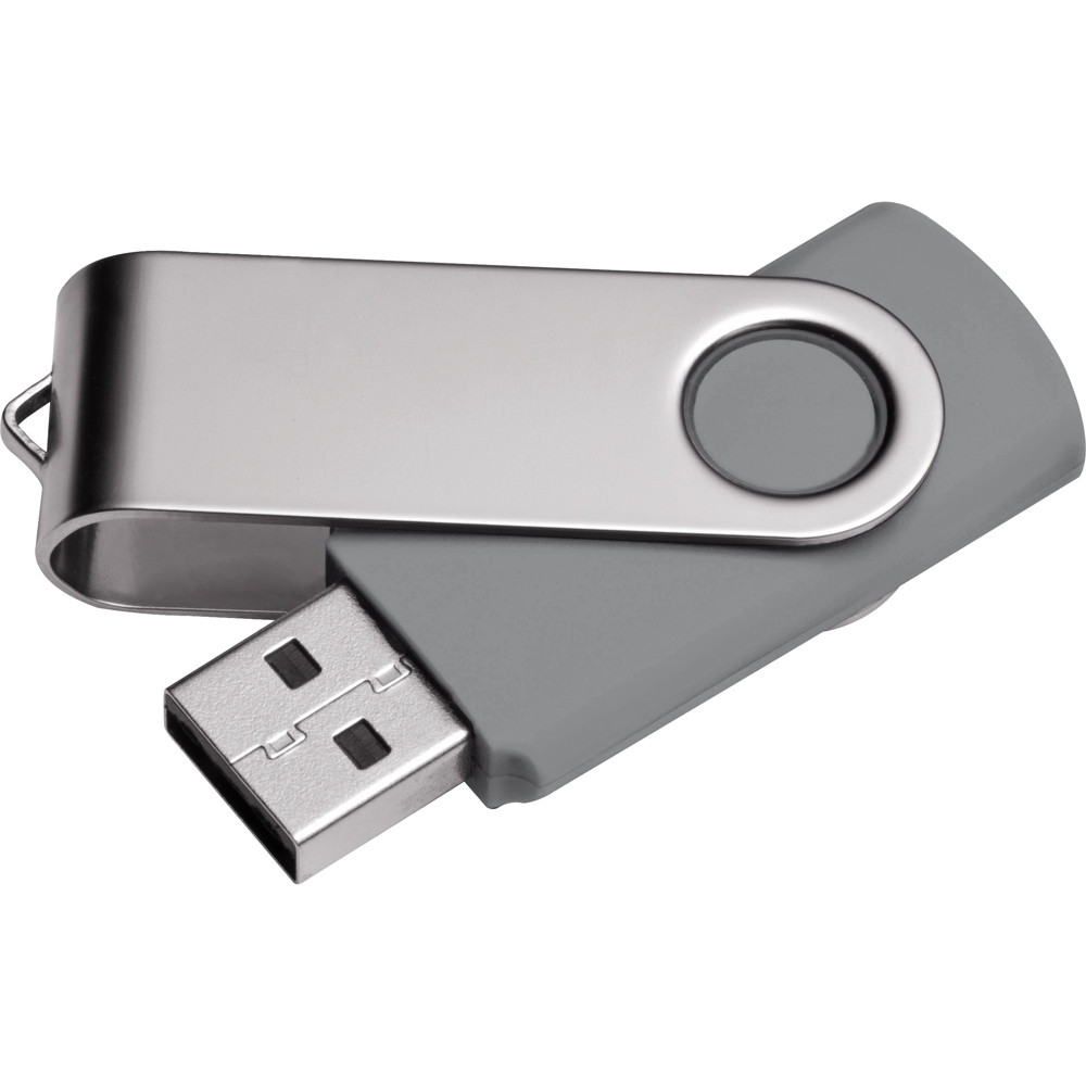 USB-stick8GB - met logo of onbedrukt bestellen - zilvergrijs