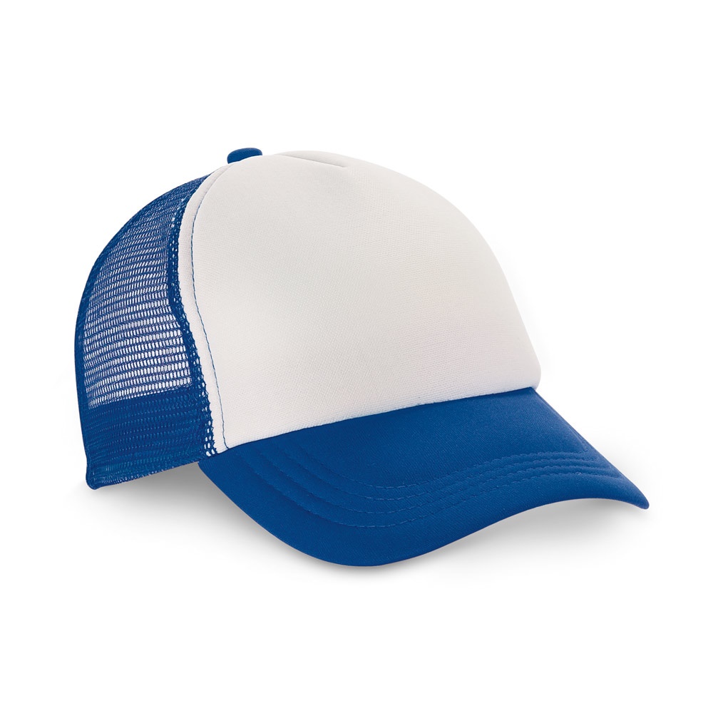 NICOLA. Polyester en mesh pet (150 g/m²) - met logo of onbedrukt bestellen - Royal Blauw