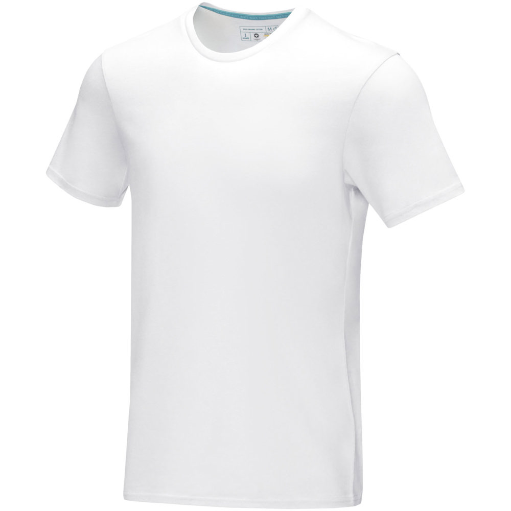 Azurite heren T-shirt met korte mouwen biologisch textiel - met logo of onbedrukt bestellen - wit