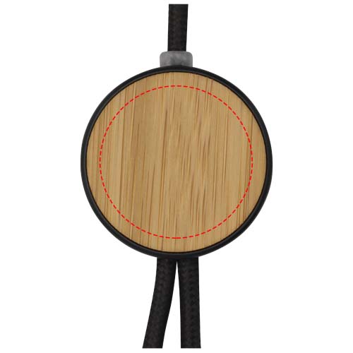 Chechia 5-in-1 150 cm datasynchronisatie- en 27 W snellaadkabel van gerecycled plastic met bamboe details